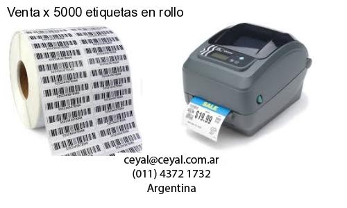 Venta x 5000 etiquetas en rollo