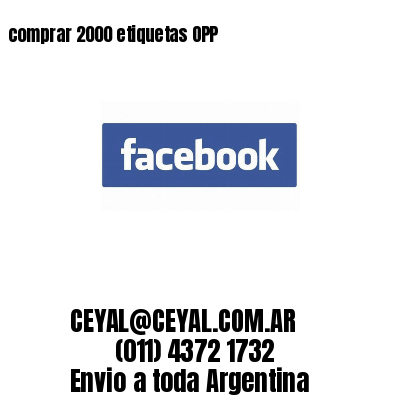 comprar 2000 etiquetas OPP