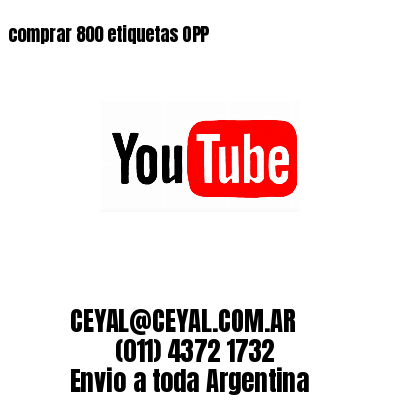 comprar 800 etiquetas OPP