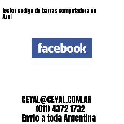 lector codigo de barras computadora en Azul