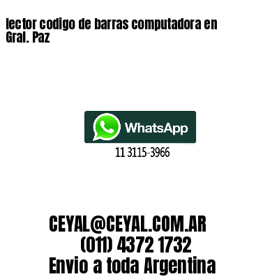 lector codigo de barras computadora en Gral. Paz