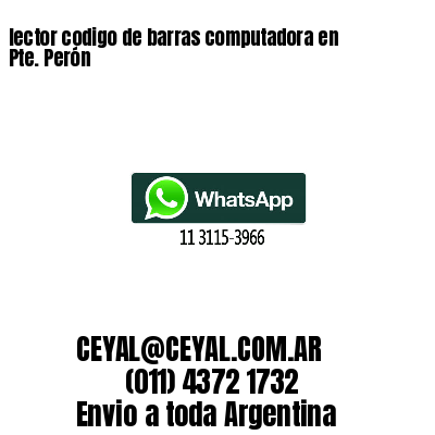 lector codigo de barras computadora en Pte. Perón