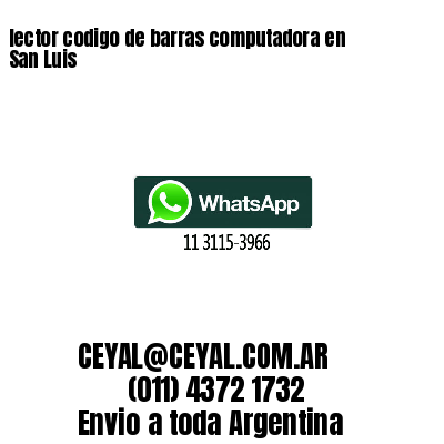 lector codigo de barras computadora en San Luis