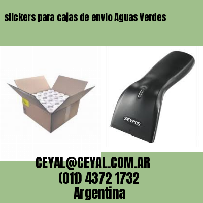 stickers para cajas de envio Aguas Verdes