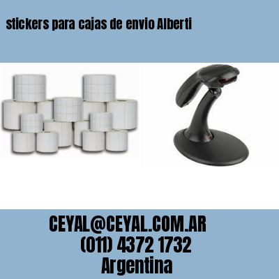 stickers para cajas de envio Alberti