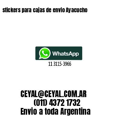 stickers para cajas de envio Ayacucho