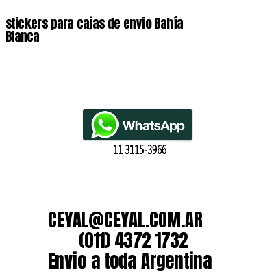 stickers para cajas de envio Bahía Blanca