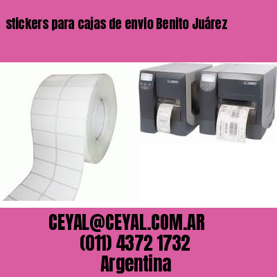 stickers para cajas de envio Benito Juárez