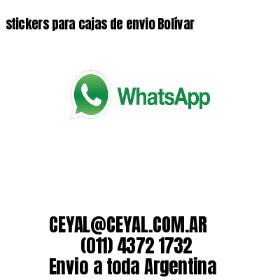 stickers para cajas de envio Bolívar
