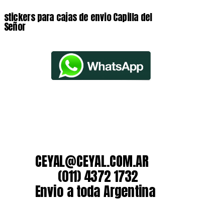 stickers para cajas de envio Capilla del Señor