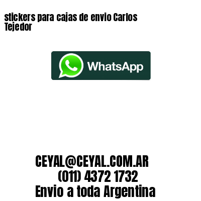 stickers para cajas de envio Carlos Tejedor