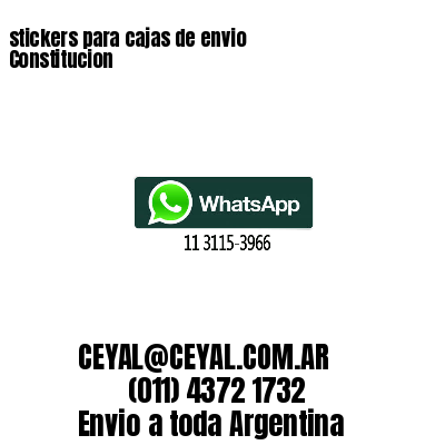 stickers para cajas de envio Constitucion
