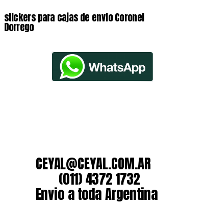 stickers para cajas de envio Coronel Dorrego
