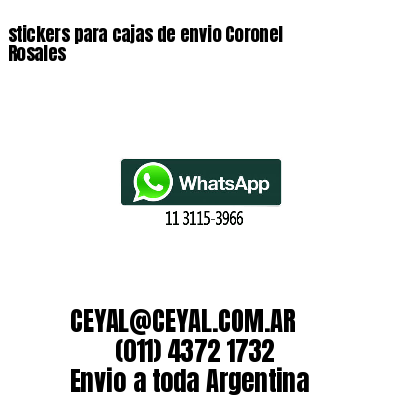 stickers para cajas de envio Coronel Rosales
