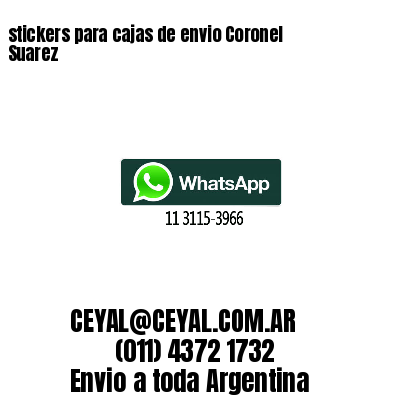 stickers para cajas de envio Coronel Suarez
