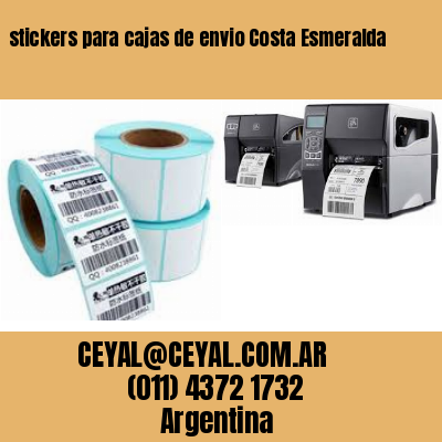 stickers para cajas de envio Costa Esmeralda