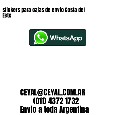 stickers para cajas de envio Costa del Este