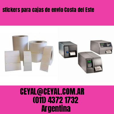 stickers para cajas de envio Costa del Este