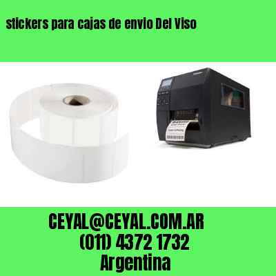 stickers para cajas de envio Del Viso