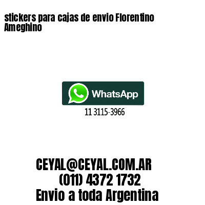 stickers para cajas de envio Florentino Ameghino