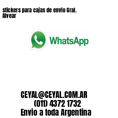 stickers para cajas de envio Gral. Alvear