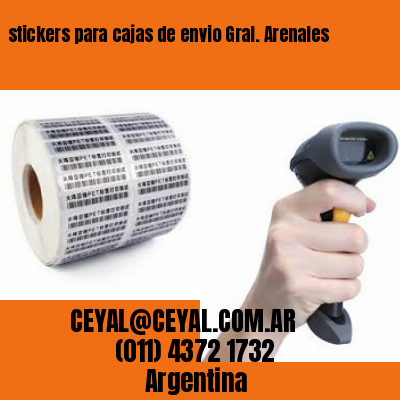 stickers para cajas de envio Gral. Arenales