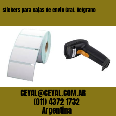 stickers para cajas de envio Gral. Belgrano