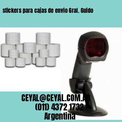 stickers para cajas de envio Gral. Guido