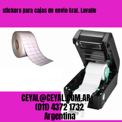 stickers para cajas de envio Gral. Lavalle