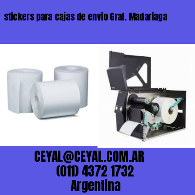 stickers para cajas de envio Gral. Madariaga