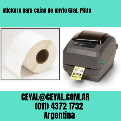 stickers para cajas de envio Gral. Pinto