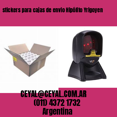 stickers para cajas de envio Hipólito Yrigoyen