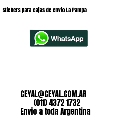 stickers para cajas de envio La Pampa