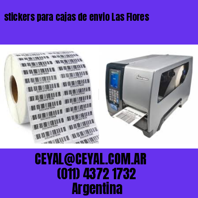stickers para cajas de envio Las Flores