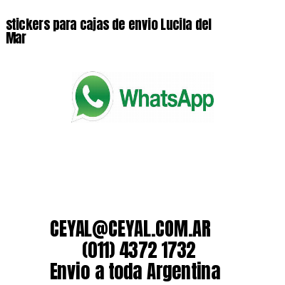 stickers para cajas de envio Lucila del Mar