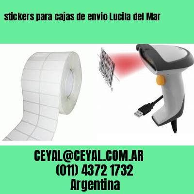 stickers para cajas de envio Lucila del Mar