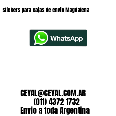 stickers para cajas de envio Magdalena