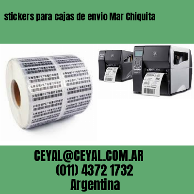 stickers para cajas de envio Mar Chiquita