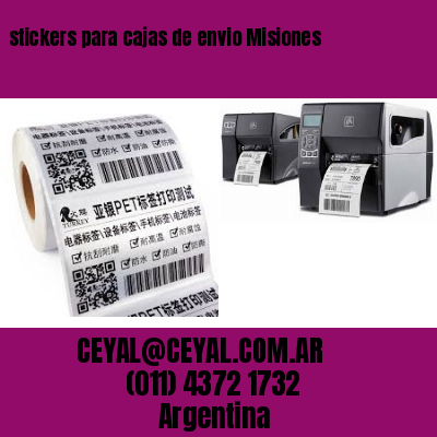 stickers para cajas de envio Misiones