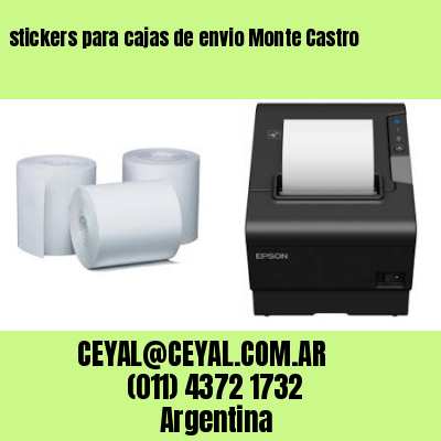stickers para cajas de envio Monte Castro