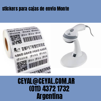 stickers para cajas de envio Monte
