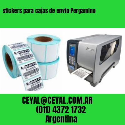 stickers para cajas de envio Pergamino