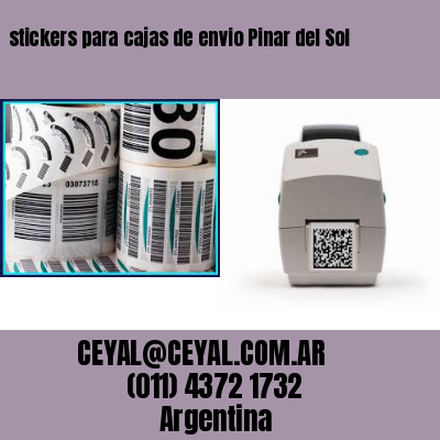 stickers para cajas de envio Pinar del Sol