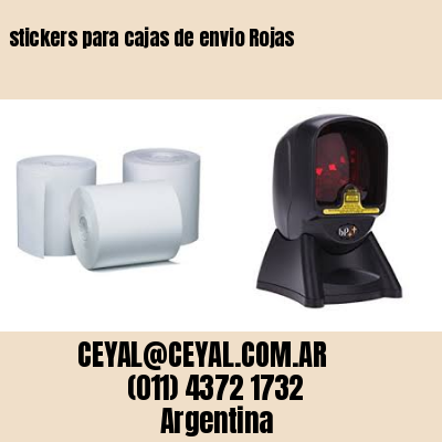 stickers para cajas de envio Rojas