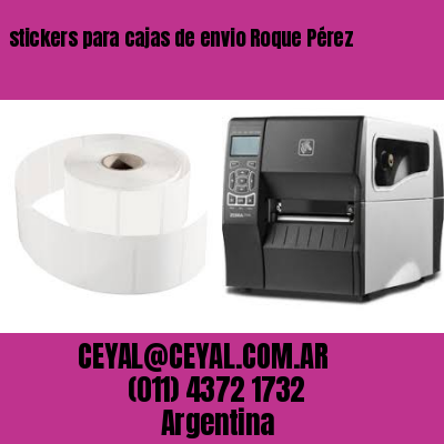stickers para cajas de envio Roque Pérez