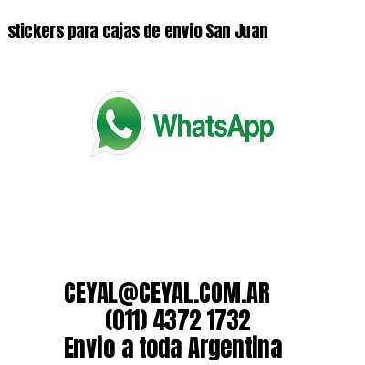 stickers para cajas de envio San Juan