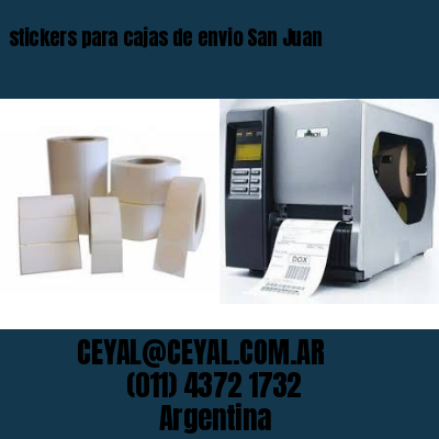 stickers para cajas de envio San Juan