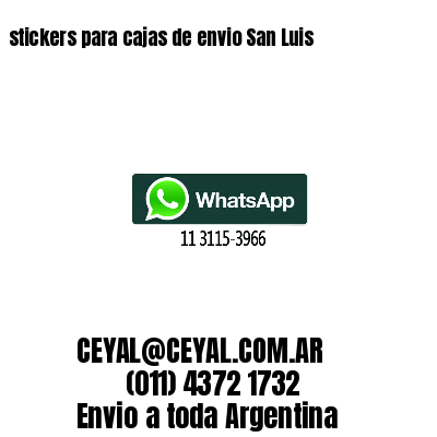 stickers para cajas de envio San Luis