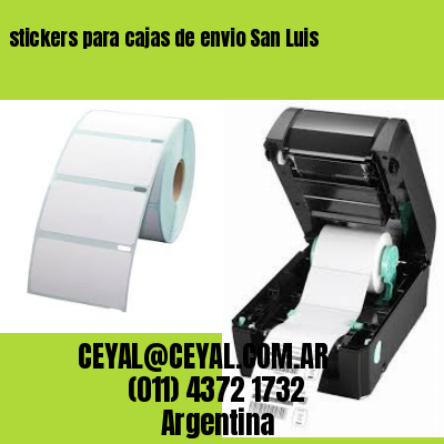stickers para cajas de envio San Luis