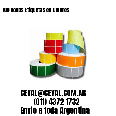 100 Rollos Etiquetas en Colores